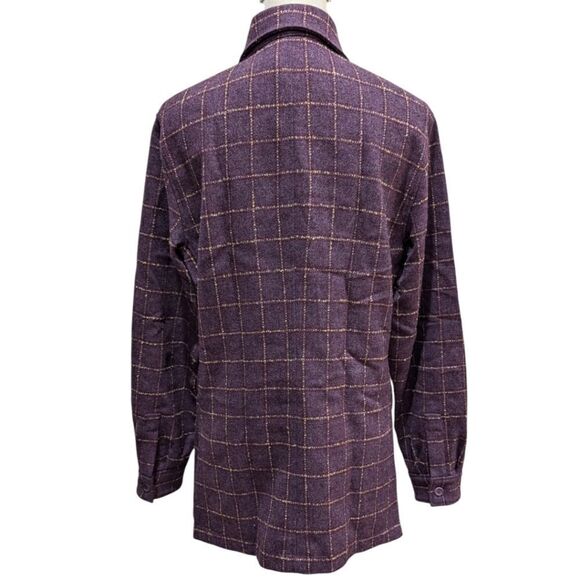 Faconnable Purple Plaid Women's Jacket - Picture 2 of 14